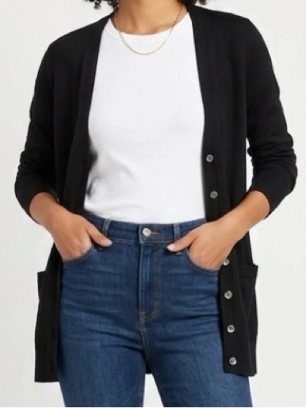 Banana Republic Women’s Merino Wool V-Neck Cardigan Small Quiet Luxury - Picture 8 of 8